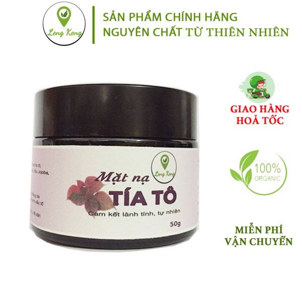 Mặt Nạ Tía Tô Trắng Sáng Da Đều Màu Da Giảm Thâm Giảm Mụn